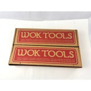 Lot of 2 Taylor & Ng Wok Tools Sets NOS New In Box Spatula Ladle Chopsticks VTG